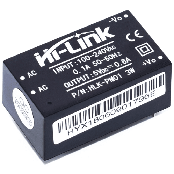 CONVERSOR AC-DC 100VAC/240VAC A 5VDC 0.6A 3W HI-LINK HLK-PM01