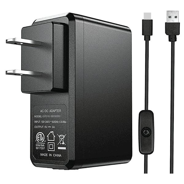 FUENTE 5V 3A PI 4 MODELO B + CABLE SWITCH