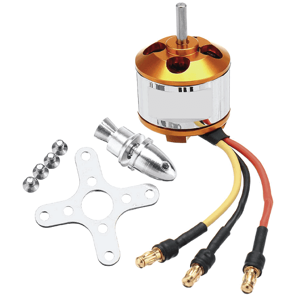 MOTOR BRUSHLESS 1000KV + PLUG BANANA SOLDADO