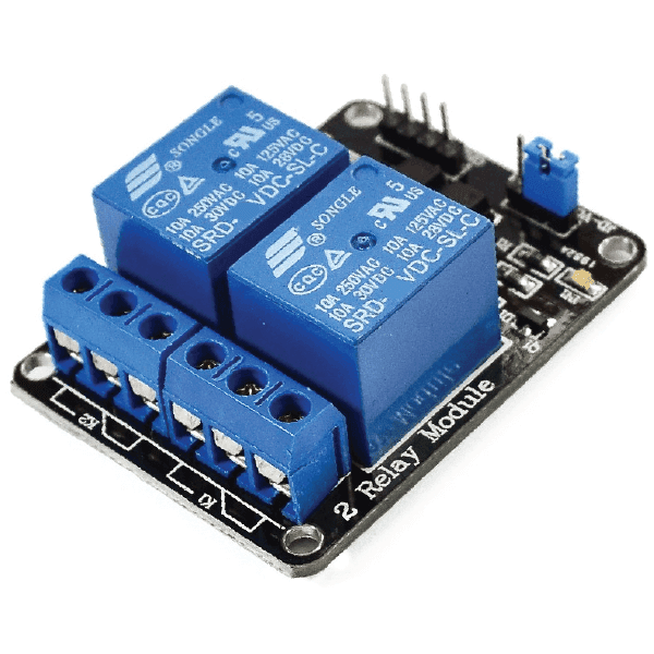 RELE 12V 2 CANALES CON OPTOACOPLADOR