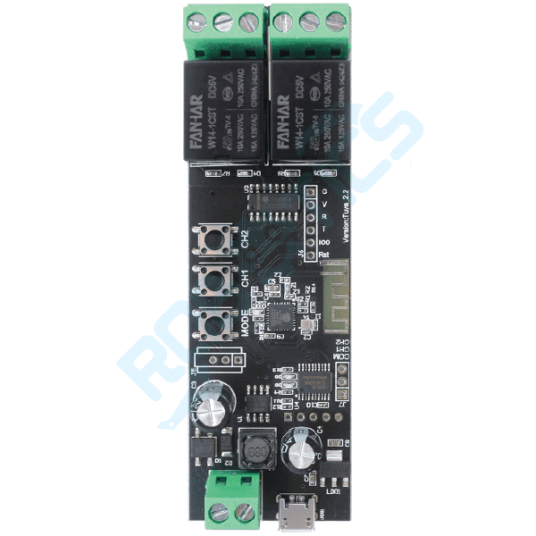 INTERRUPTOR/CONTROLADOR INTELIGENTE 2 CANALES WIFI TUYA TY-DIY-S02