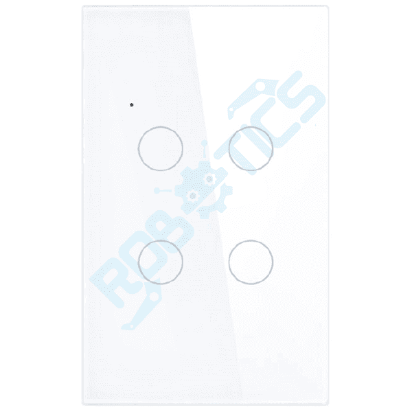 INTERRUPTOR INTELIGENTE TOUCH 4 CANALES WIFI CON CAPACITOR TUYA WT-U4 BLANCO