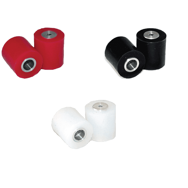 x2 LLANTA SEGUIDOR DE LINEA CORTA + LLAVE + TORNILLOS