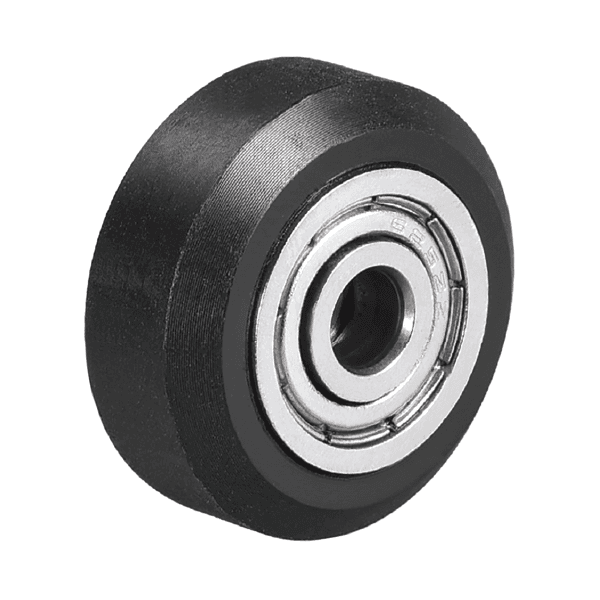 RUEDA PLASTICA REDONDA CON RODAMIENTO (EJE 5mm/EXT 15mm)
