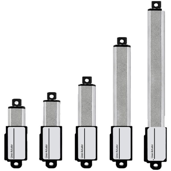 ACTUADOR LINEAL ELECTRICO 12VDC, CARRERA 200mm, VELOCIDAD 30mm/s, CARGA 32N
