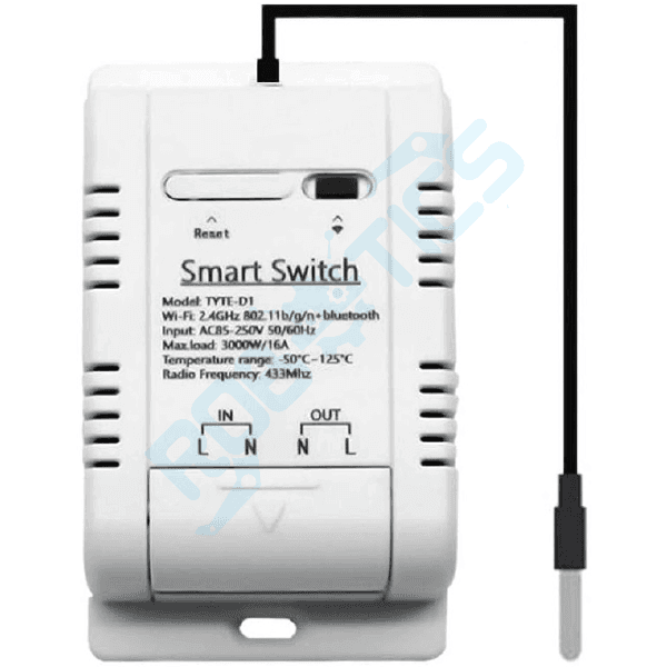 SENSOR/INTERRUPTOR/CONTROLADOR DE TEMPERATURA CON MEDIDOR DE ENERGIA WIFI + RF TUYA TYTE-D1